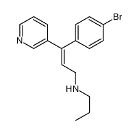3-(4-bromophenyl)-N-propyl-3-pyridin-3-ylprop-2-en-1-amine结构式