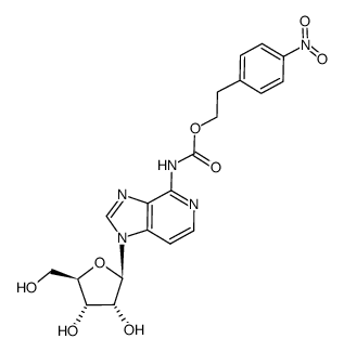 4-{[2-(4-nitrophenyl)ethoxycarbonyl]amino}-N1-(β-D-ribofuranosyl)-1H-imidazo[4,5-c]pyridine结构式