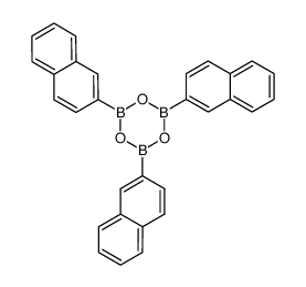 2,4,6-tri(naphthalen-2-yl)-1,3,5,2,4,6-trioxatriborinane结构式