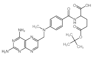 L-Glutamic acid,N-[4-[[(2,4-diamino-6-pteridinyl)methyl]methylamino]benzoyl]-,5-(1,1-dimethylethyl) ester结构式