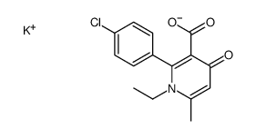 potassium 2-(4-chlorophenyl)-1-ethyl-6-methyl-4-oxo-pyridine-3-carboxy late结构式