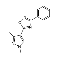 5-[1,3-dimethyl-1H-pyrazol-4-yl]-3-phenyl-1,2,4-oxadiazole Structure
