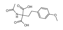 [2-(p-methoxyphenyl)ethyl](acetamido)malonic acid Structure