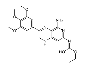 Carbamic acid, (5-amino-1,2-dihydro-3-(3,4,5-trimethoxyphenyl)pyrido(3 ,4-b)pyrazin-7-yl)-, ethyl ester结构式