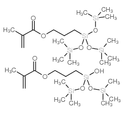 methacryloxypropylbis(trimethylsiloxy)silanolmethacryloxypropyltris(trimethylsiloxy)silane mixture Structure