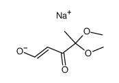 1-Hydroxy-4,4-dimethoxy-1-penten-3-one sodium salt结构式