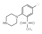 1-[4-氯-2-(甲基磺酰基)苯基]哌嗪结构式