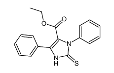 ethyl 3,5-diphenyl-2-thioxo-2,3-dihydro-1H-imidazole-4-carboxylate结构式