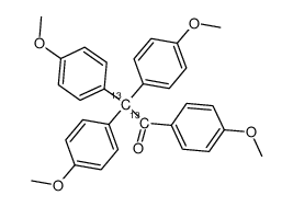 1,2,2,2-tetrakis(4-methoxyphenyl)ethan-1-one-1,2-13C2结构式
