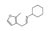 N-cyclohexyl-2-(2-methylfuran-3-yl)ethanimine结构式