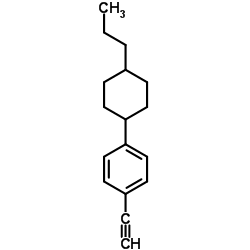 1-乙炔基-4-(反-4-丙基环己基)苯结构式