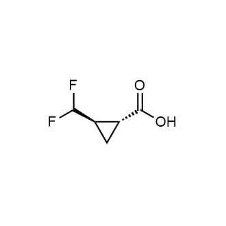 trans-2-(Difluoromethyl)cyclopropanecarboxylic acid Structure