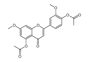 5-acetoxy-2-(4-acetoxy-3-methoxy-phenyl)-7-methoxy-chromen-4-one结构式