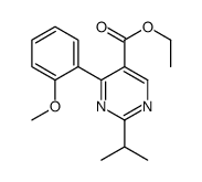 Ethyl 2-isopropyl-4-(2-methoxyphenyl)-5-pyrimidinecarboxylate Structure