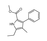 methyl 5-ethyl-4-methyl-3-phenyl-1H-pyrrole-2-carboxylate结构式