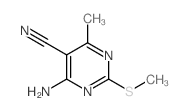 4-氨基-6-甲基-2-(甲基硫代)-5-嘧啶甲腈结构式