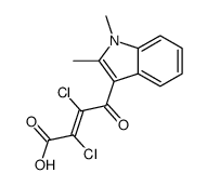 2,3-dichloro-4-(1,2-dimethylindol-3-yl)-4-oxobut-2-enoic acid结构式