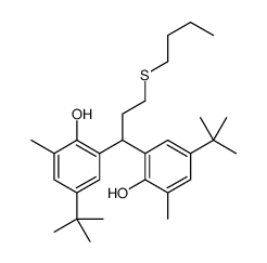 2,2'-[3-(butylthio)propylidene]bis[4-(tert-butyl)-o-cresol]结构式