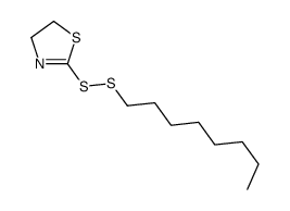 2-(octyldisulfanyl)-4,5-dihydro-1,3-thiazole结构式