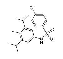 4-Chlor-benzolsulfonsaeure-(1)-<4-methyl-3,5-diisopropyl-anilid>结构式