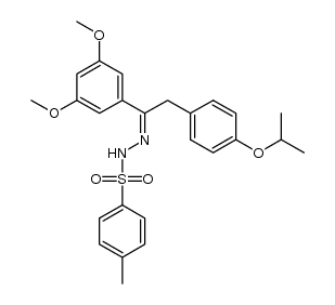N-[1-(3,5-dimethoxyphenyl)-2-(4-isopropyloxyphenyl)ethylidene]-N'-tosylhydrazine结构式