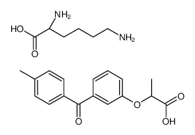 [(1S)-5-amino-1-carboxypentyl]azanium,2-[3-(4-methylbenzoyl)phenoxy]propanoate Structure
