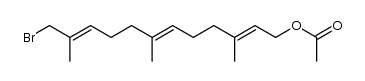 (2E,6E,10E)-12-bromo-3,7,11-trimethyl-2,6,10-dodecatrienyl acetate Structure