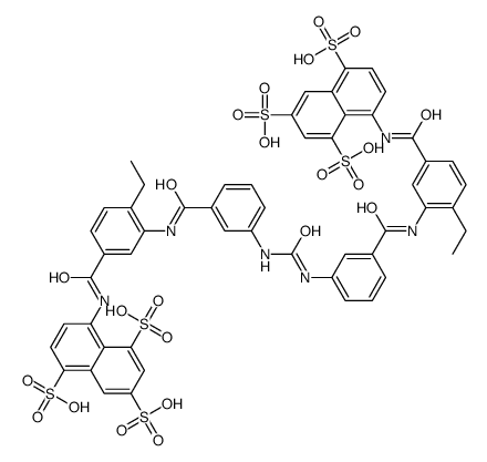 8-[[4-ethyl-3-[[3-[[3-[[2-ethyl-5-[(4,6,8-trisulfonaphthalen-1-yl)carbamoyl]phenyl]carbamoyl]phenyl]carbamoylamino]benzoyl]amino]benzoyl]amino]naphthalene-1,3,5-trisulfonic acid结构式