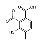 4-methyl-2-nitro-3-sulfanylbenzoic acid Structure