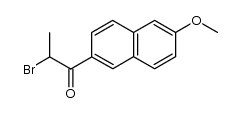 S(+)-2-bromo-1-(6-methoxy-2-naphthyl)-propan-1-one结构式
