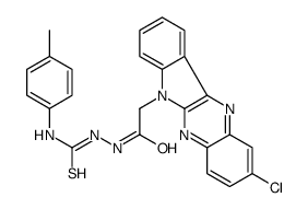 1-[[2-(2-chloroindolo[2,3-b]quinoxalin-6-yl)acetyl]amino]-3-(4-methylphenyl)thiourea结构式