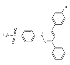 4-(2-(3-(4-chlorophenyl)-1-phenylallylidene)hydrazinyl)benzenesulfonamide结构式