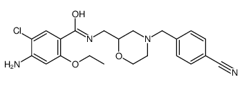 4-amino-5-chloro-N-[[4-[(4-cyanophenyl)methyl]morpholin-2-yl]methyl]-2-ethoxybenzamide Structure