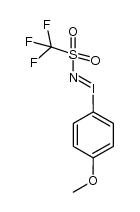 [N-(trifluoromethanesulfonyl)imino](4-methoxyphenyl)-λ3-iodane结构式