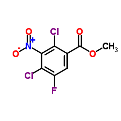 Methyl 2,4-dichloro-5-fluoro-3-nitrobenzoate structure