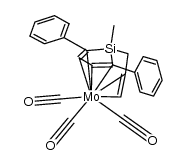 (η4-(η2-endo-1-allyl)-exo-1-methyl-2,5-diphenylsilacyclopentadiene)tricarbonylmolybdenum结构式