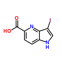 3-Iodo-4-azaindole-5-carboxylic acid Structure