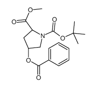 (2S,4S)-1-tert-Butyl 2-methyl 4-(benzoyloxy)pyrrolidine-1,2-dicarboxylate Structure