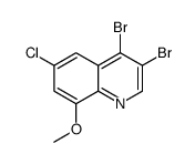 6-Chloro-3,4-dibromo-8-methoxyquinoline Structure