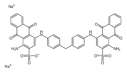 disodium,1-amino-4-[4-[[4-[(4-amino-9,10-dioxo-3-sulfonatoanthracen-1-yl)amino]phenyl]methyl]anilino]-9,10-dioxoanthracene-2-sulfonate结构式