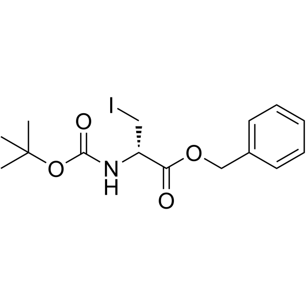 叔丁氧羰基-β-碘-D-丙氨酰-谷氨酸结构式