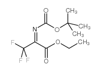 2-叔丁氧基羰基亚氨基-3,3,3-三氟丙酸乙酯结构式