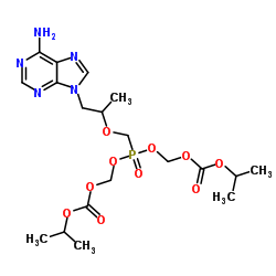 (S)-(((1-(6-amino-9H-purin-9-yl)propan-2-yloxy)Methyl)phosphoryl)bis(oxy)bis(Methylene) isopropyl dicarbonate Structure