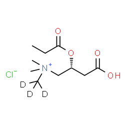 (R)-丙酰肉碱-d3氯化物结构式