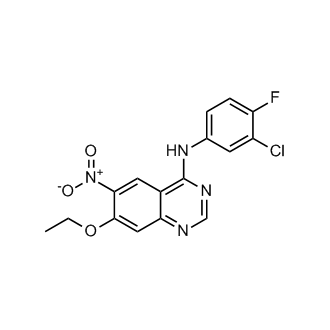 4-[(3-氯-4-氟苯基)氨基]-6-硝基-7-乙氧基-喹唑啉(阿法替尼杂质)结构式