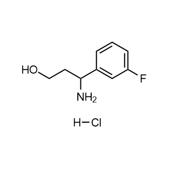3-氨基-3-(3-氟苯基)丙-1-醇盐酸盐结构式