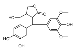 (3aR,4S,9R,9aR)-4,6,7-trihydroxy-9-(4-hydroxy-3,5-dimethoxyphenyl)-3a,4,9,9a-tetrahydro-3H-benzo[f][2]benzofuran-1-one结构式