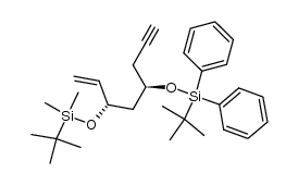 anti-3-(tertbutyldimethylsiloxy)-5-(tert-butyldiphenylsiloxy)-1-octen-7-yne Structure