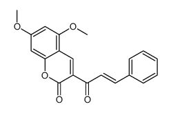 5,7-dimethoxy-3-(3-phenylprop-2-enoyl)chromen-2-one结构式