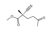 (R)-2-Cyano-2-methyl-5-oxo-hexanoic acid methyl ester结构式